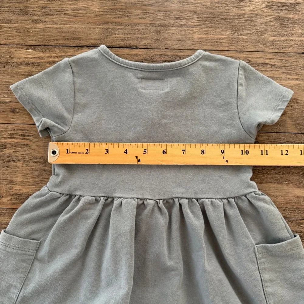 Little Planet by Carters‎ Organic Cotton Sage Green Henley Pocket Dress 2T Knit
